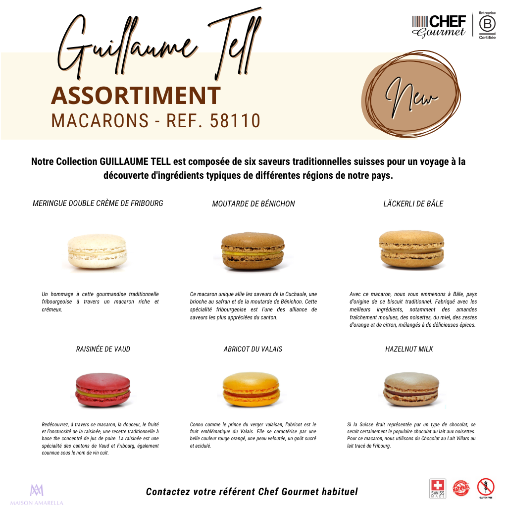Assortiment Macarons Guillaume Tell 15g